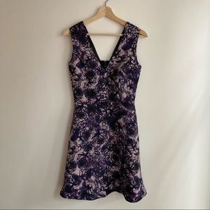 Purple Fit and Flare Mini Dress